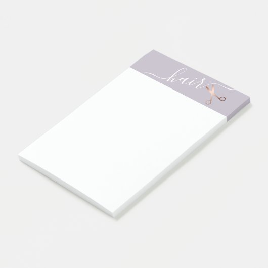 Elegant modern roos goudschaar post-it® notes (Schuin)