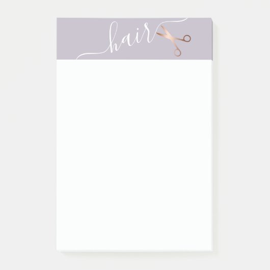 Elegant modern roos goudschaar post-it® notes (Voorkant)