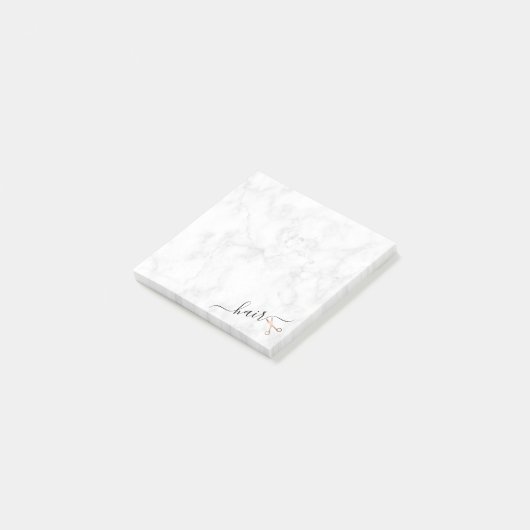 Elegant modern roos goudschaar post-it® notes (Schuin)