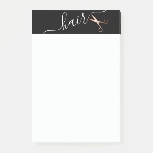 Elegant modern roos goudschaar post-it® notes (Voorkant)