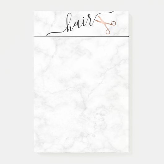 Elegant modern roos goudschaar post-it® notes (Voorkant)