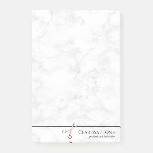 Elegant modern roos goudschaar post-it® notes (Voorkant)