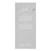 Elegant modern roos goudschaar reclamekaart (Achterkant)