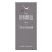 Elegant modern roos goudschaar reclamekaart (Achterkant)