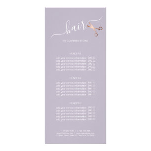 Elegant modern roos goudschaar reclamekaart