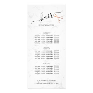 Elegant modern roos goudschaar reclamekaart