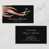 Elegant modern roos goudschaar visitekaartje (Voorkant / Achterkant)