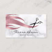 Elegant modern roos goudschaar visitekaartje (Voorkant)