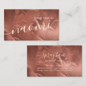 Elegant modern roos goudsmeedtans voor kopergoud visitekaartje (Voorkant / Achterkant)