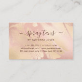 Elegant modern roos goudsmeedtans voor kopergoud visitekaartje (Achterkant)