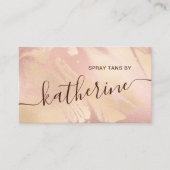 Elegant modern roos goudsmeedtans voor kopergoud visitekaartje (Voorkant)