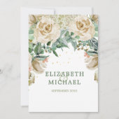 Elegant modern Roos Joods huwelijk Chuppah Kaart (Voorkant)