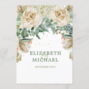 Elegant modern Roos Joods huwelijk Chuppah Kaart