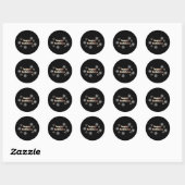 Elegant modern roos Prettige feestdagen Ronde Sticker (Vel)