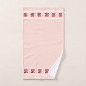 Elegant, Modern Rose Flowers on Light Pink Bad Handdoek (Handdoek)