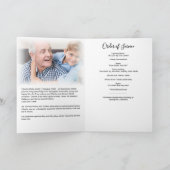 Elegant modern rouwkaart 'Ter nagedachtenis' Programma (Binnen)