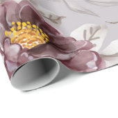 Elegant modern roze bloemeninpakpapier cadeaupapier (Rol Hoek)