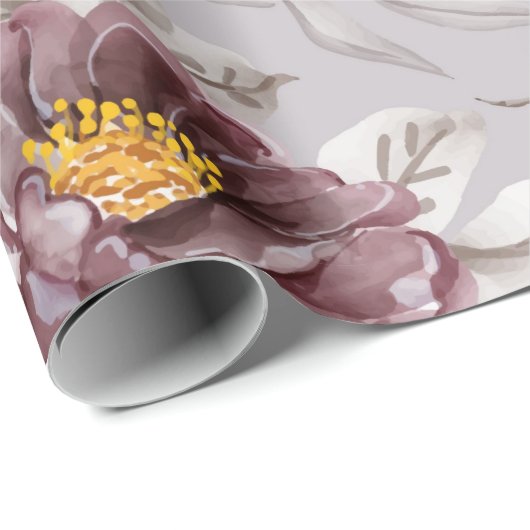 Elegant modern roze bloemeninpakpapier cadeaupapier (Rol Hoek)