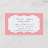 Elegant, modern, roze cake, bakkerij visitekaartje (Achterkant)
