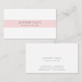 Elegant modern, roze, eenvoudig laagje visitekaartje (Voorkant / Achterkant)