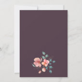 Elegant Modern Roze en Goud Bloemen Bruiloft Kaart (Achterkant)