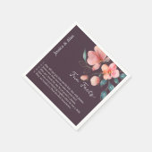 Elegant Modern Roze en Goud Bloemen Leuke Feiten Servet (Hoek)