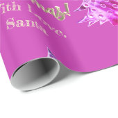 Elegant modern roze en gouden kerstboom cadeaupapier (Rol Hoek)