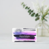Elegant modern roze en Paars Abstract Visitekaartje (Staand voorkant)
