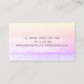 Elegant modern roze flamingo Bokeh Cake Sweets Visitekaartje (Achterkant)