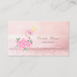 Elegant modern roze flamingo Bokeh Cake Sweets Visitekaartje