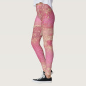 Elegant Modern Roze Glitter Sparkles Gift Leggings (Links)