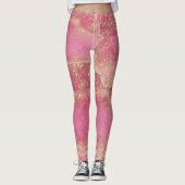 Elegant Modern Roze Glitter Sparkles Gift Leggings (Voorkant)