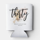 Elegant modern Roze & Gold Dertig 30e verjaardag Blikjeskoeler (Achterkant)