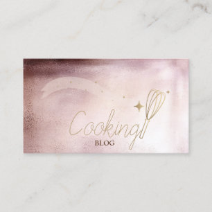 Elegant Modern, Roze Goud, Garde, Koken Visitekaartje