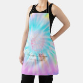 Elegant modern, roze gouden cupcake tie-dye schort (Insitu)