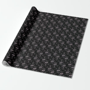 Elegant Modern Roze Harten en Sleutels Patroon Cadeaupapier