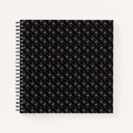 Elegant Modern Roze Harten en Sleutels Patroon | Notitieboek