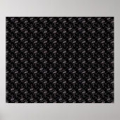 Elegant modern roze harten en sleutels patroon | poster (Voorkant)