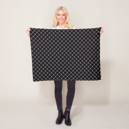 Elegant Modern Roze Hekkettingpatroon | Fleece Deken