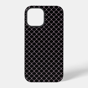 Elegant Modern Roze Hekkettingpatroon iPhone 12 Pro Hoesje