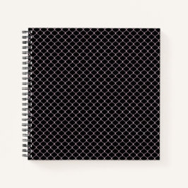 Elegant Modern Roze Hekkettingpatroon | Notitieboek