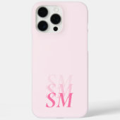 Elegant Modern Roze Initiaal Monogram Case-Mate iPhone Case (Achterkant)