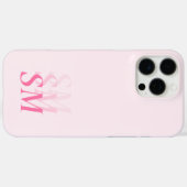 Elegant Modern Roze Initiaal Monogram Case-Mate iPhone Case (Achterkant (horizontaal))