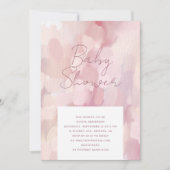 Elegant modern roze olie geschilderd baby shower kaart (Voorkant)