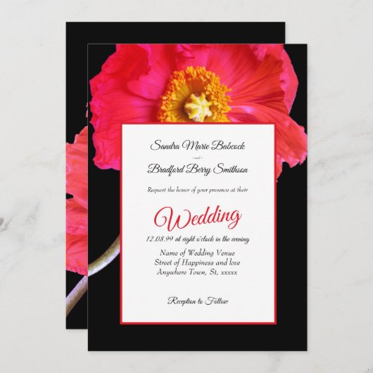 Elegant modern roze roze bruin bruinbruin huwelijk (Voorkant / Achterkant)