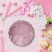 Elegant modern roze roze goudmarmer papieren bordje (Feest)