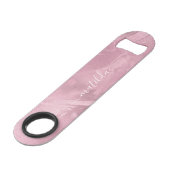 Elegant modern roze roze goudmarmer speed flessenopener (Voorkant Gekanteld)
