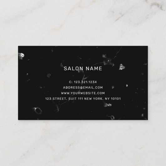 Elegant modern roze roze goudschaar visitekaartje (Achterkant)