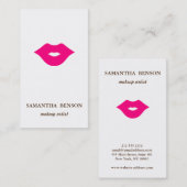 Elegant modern - roze roze lips maken artiest visitekaartje (Voorkant / Achterkant)