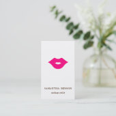 Elegant modern - roze roze lips maken artiest visitekaartje (Staand voorkant)